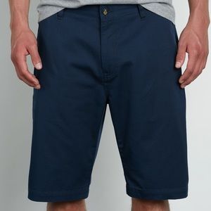 3/$99 Volcom VMonty Dark Navy Blue Stretch Shorts Size 28